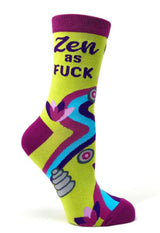 FABDAZ Brand Ladies ZEN AS FUCK Socks - Novelty Socks for Less