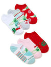STAR WARS LADIES BABY YODA CHRISTMAS 6 PAIR OF NO SHOW SOCKS - Novelty Socks for Less