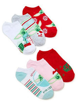 STAR WARS LADIES BABY YODA CHRISTMAS 6 PAIR OF NO SHOW SOCKS - Novelty Socks for Less