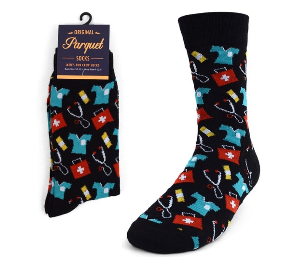 Parquet Brand Men’s DOCTOR/NURSE - Novelty Socks for Less