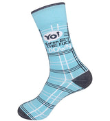 FUNATIC Brand Unisex Socks ‘YO! KAREN SIT THE F*CK DOWN’ - Novelty Socks for Less