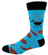 FABDAZ BRAND MEN’S GRILLED MEAT SOCKS ‘EAT MY MEAT’ - Novelty Socks for Less