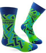 FABDAZ BRAND MEN’S ‘THIS MEETING IS BULLSHIT’ SOCKS - Novelty Socks for Less