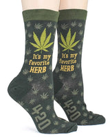 FOOT TRAFFIC Brand LadiesMARIJUANA 420 Socks - Novelty Socks for Less
