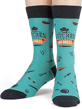 FOOT TRAFFIC Mens MY KITCHEN MY RULES Socks - Novelty Socks for Less