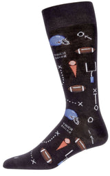 MeMoi BRAND MEN’S FOOTBALL SOCKS ‘TOUCH DOWN’ - Novelty Socks for Less