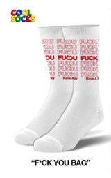 COOL SOCKS Mens F-YOU TAKE OUT BAG - Novelty Socks for Less