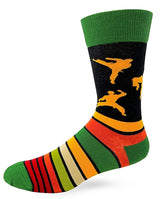 FABDAZ BRAND Men's KARATE SOCKS ‘SURELY NOT EVERYBODY WAS KUNG FU FIGHTING’ - Novelty Socks for Less