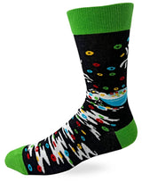 FABDAZ BRAND MEN’S JASON MASK & BOWL OF CEREAL SOCKS ‘CEREAL KILLER’ - Novelty Socks for Less