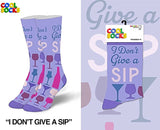COOL SOCKS BRAND LADIES WINE SOCKS ‘I DON’T GIVE A SIP’ - Novelty Socks for Less