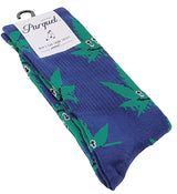 PARQUET Brand Men’s HAPPY POT MARIJUANA Socks (CHOOSE COLOR) - Novelty Socks for Less