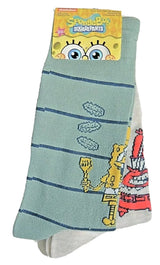 SPONGEBOB SQUAREPANTS MEN’S 2 PAIR OF SOCKS With MR. KRABS - Novelty Socks for Less