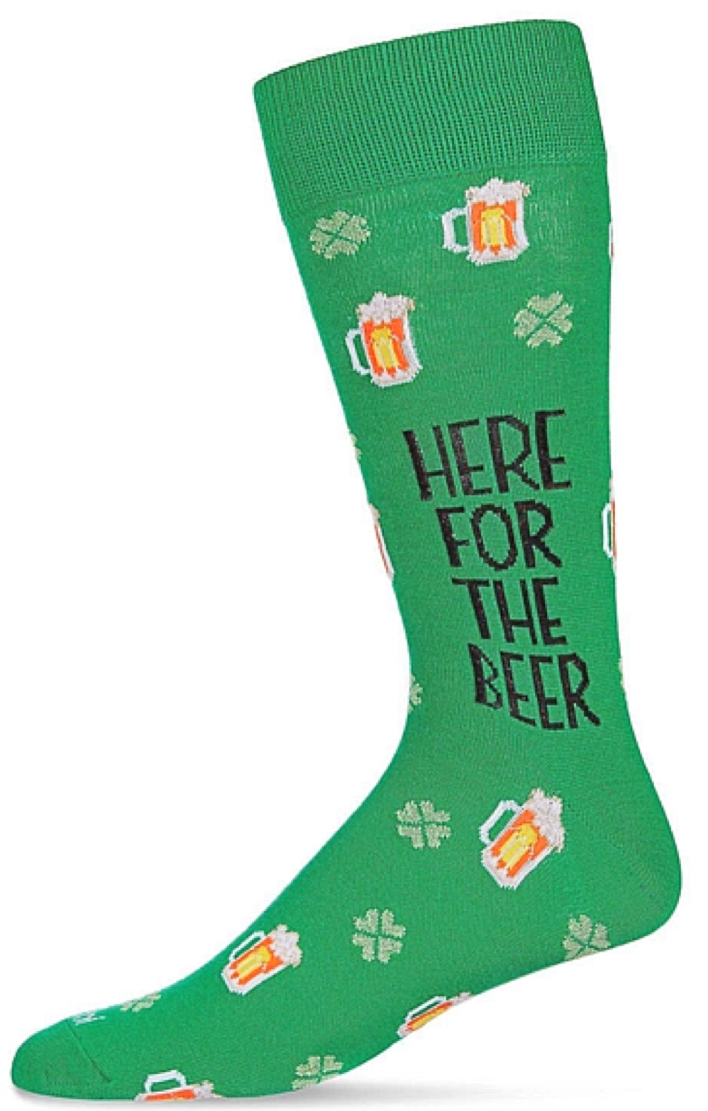MeMoi BRAND MEN’S ST. PATRICKS DAY SOCKS ‘HERE FOR THE BEER’ - Novelty Socks for Less