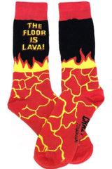CRAZY DOG BRAND MEN’S SOCKS ‘THE FLOOR IS LAVA’ - Novelty Socks for Less