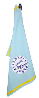 FUNATIC Brand Kitchen Tea Towel ‘STUPID DISHES’ - Novelty Socks for Less