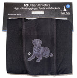 URBAN ATHLETICS Ladies BLACK LABRADOR High Rise Leggings With Pockets E&S Pets - Novelty Socks for Less