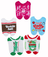 TOOTSIE POP Ladies 5 Pair Of No Show Socks JUNIOR MINTS, FLUFFY STUFF COTTON CANDY - Novelty Socks for Less