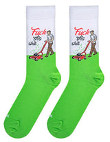 COOL SOCKS BRAND MEN’S LAWN MOWING SOCKS ‘FUCK THIS SHIT’ - Novelty Socks for Less