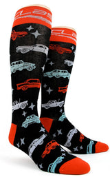 FOOT TRAFFIC BRAND MEN’S VINTAGE CARS SOCKS - Novelty Socks for Less