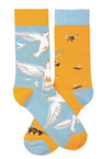 PRIMITIVES BY KATHY Unisex BIRDS & BEES Mismatched Socks - Novelty Socks for Less