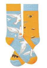 PRIMITIVES BY KATHY Unisex BIRDS & BEES Mismatched Socks - Novelty Socks for Less