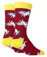 OOOH YEAH Brand Men's UNICORNS Socks 'UNICORN WAR' - Novelty Socks for Less