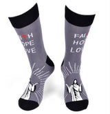 PARQUET BRAND Mens FAITH, HOPE, LOVE Socks - Novelty Socks for Less