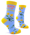 FABDAZ Brand Ladies SUCK IT UP BUTTERCUP Socks - Novelty Socks for Less