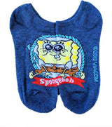 SPONGEBOB SQUAREPANTS Ladies 5 Pair Of No Show Socks - Novelty Socks for Less