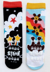 PALS SOCKS Brand UNISEX JULIUS & CLANCY MISMATCHED GRIPPER BOTTOM SOCKS PAUL FRANK - Novelty Socks for Less
