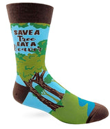 FABDAZ BRAND MEN’S ‘SAVE A TREE EAT A BEAVER’ SOCKS - Novelty Socks for Less