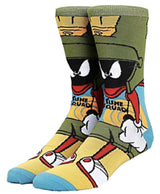 LOONEY TUNES Men’s MARVIN THE MARTIAN SPACE JAM TUNE SQUAD 360 Socks BIOWORLD Brand - Novelty Socks for Less