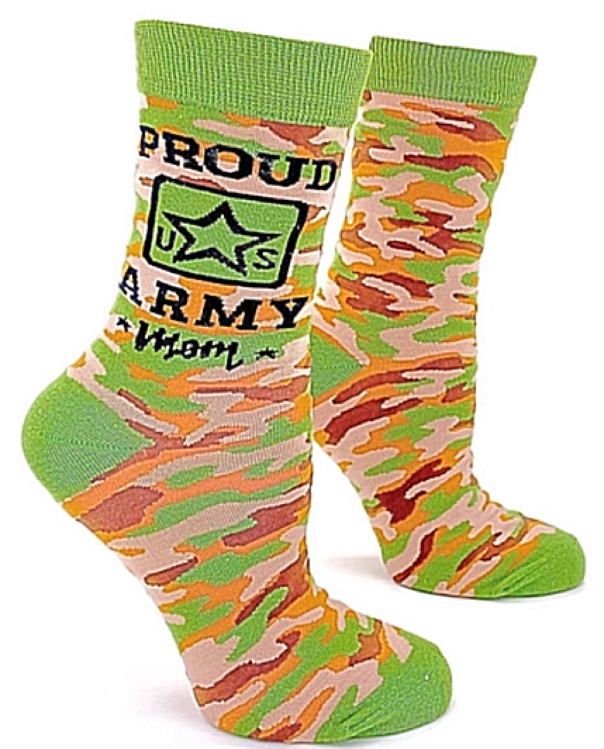 FABDAZ Brand Ladies PROUD U.S. ARMY MOM Socks - Novelty Socks for Less