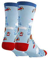 BOB ROSS Men’s ‘HAPPY LITTLE DREAMS’ Socks Oooh Yeah Brand - Novelty Socks for Less