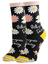 OOOH YEAH Brand Ladies DAISY Socks ‘WHOOPSIE DAISY’ - Novelty Socks for Less