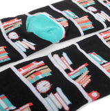 PARQUET BRAND Men’s STACK OF BOOKS ON SHELVES - Novelty Socks for Less